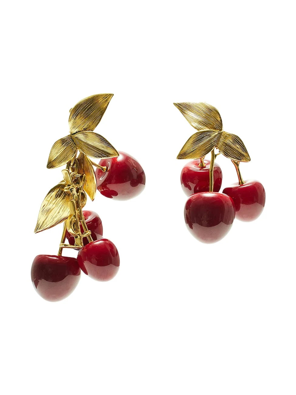 Saint Laurent Cassandre Cherry Clip-On Earrings