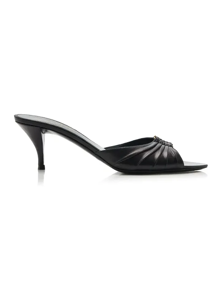 Saint Laurent Babylone Leather Mules | Thumbnail 1 Saint Laurent Babylone Leather Mules | Thumbnail 1