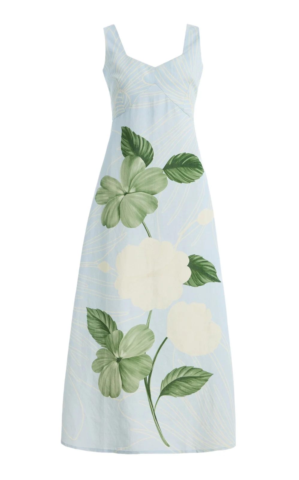 VERANDAH Summer Cotton-Linen Maxi Dress