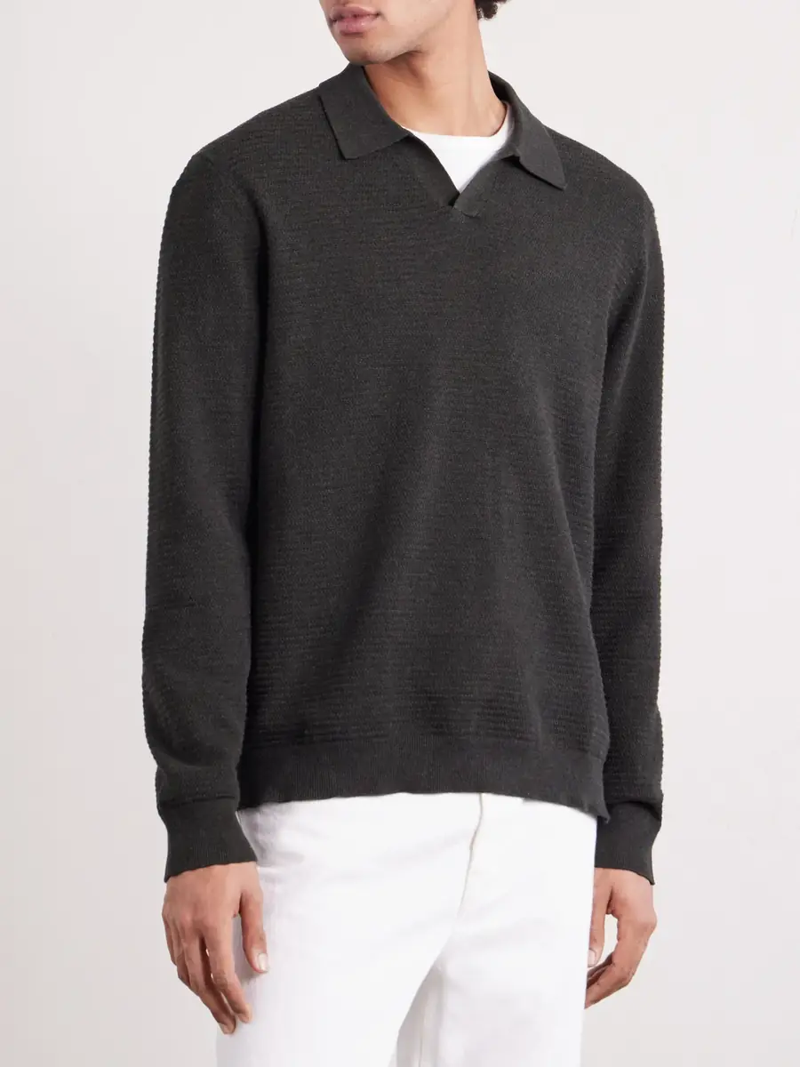 NN07 Paul 60019 Ribbed Organic Cotton Polo Shirt - Men | Thumbnail 3 NN07 Paul 60019 Ribbed Organic Cotton Polo Shirt - Men | Thumbnail 3
