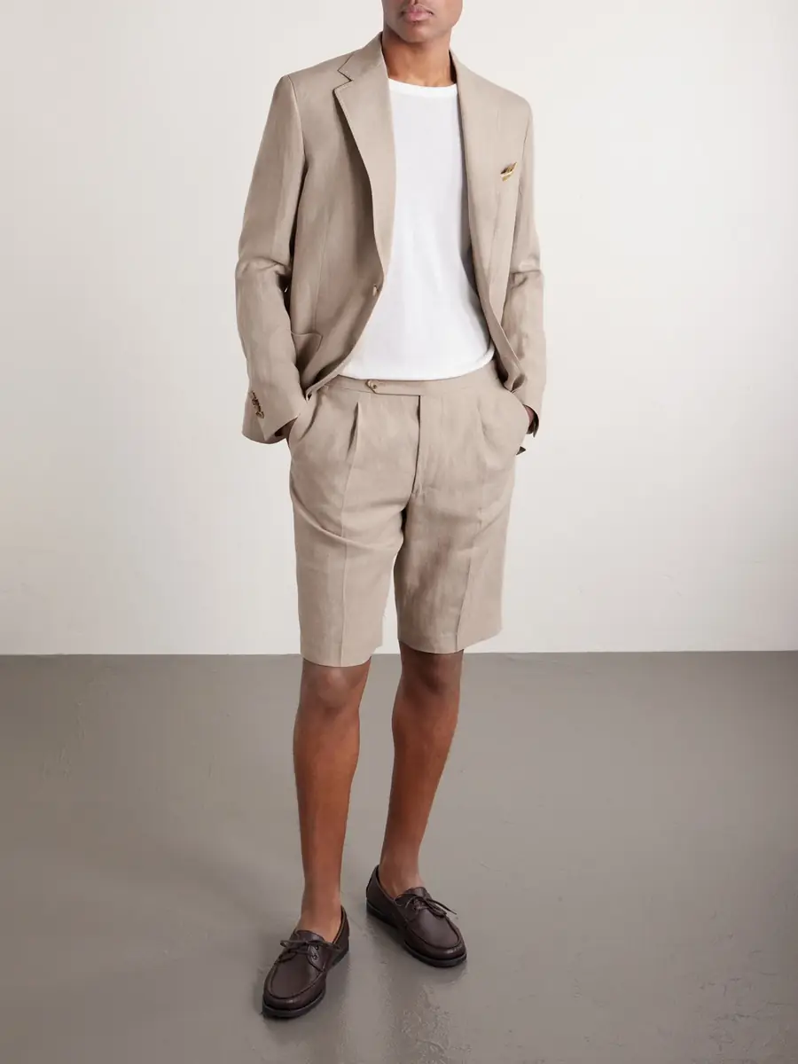 De Petrillo Linen Suit Jacket - Men | Thumbnail 2