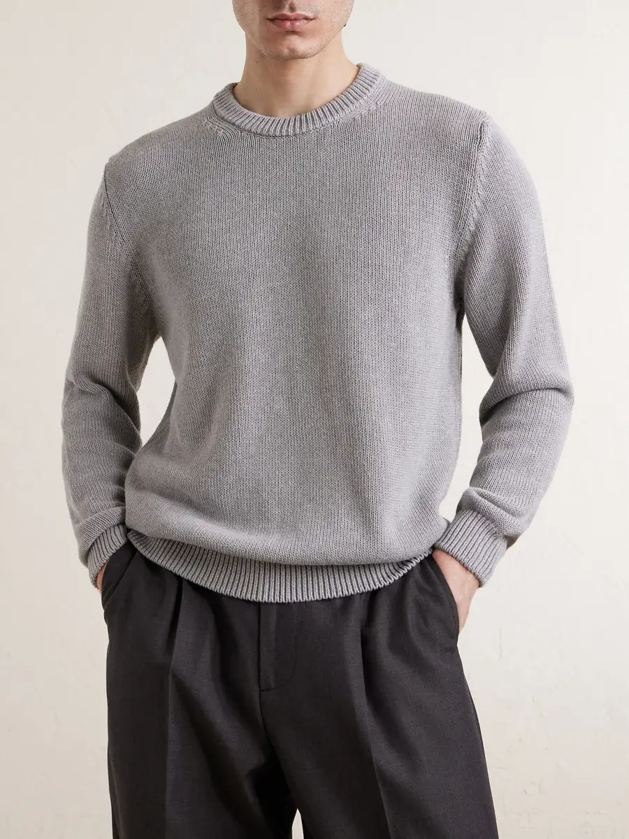 Slowear Slim-Fit Cotton Sweater - Men | Thumbnail 3