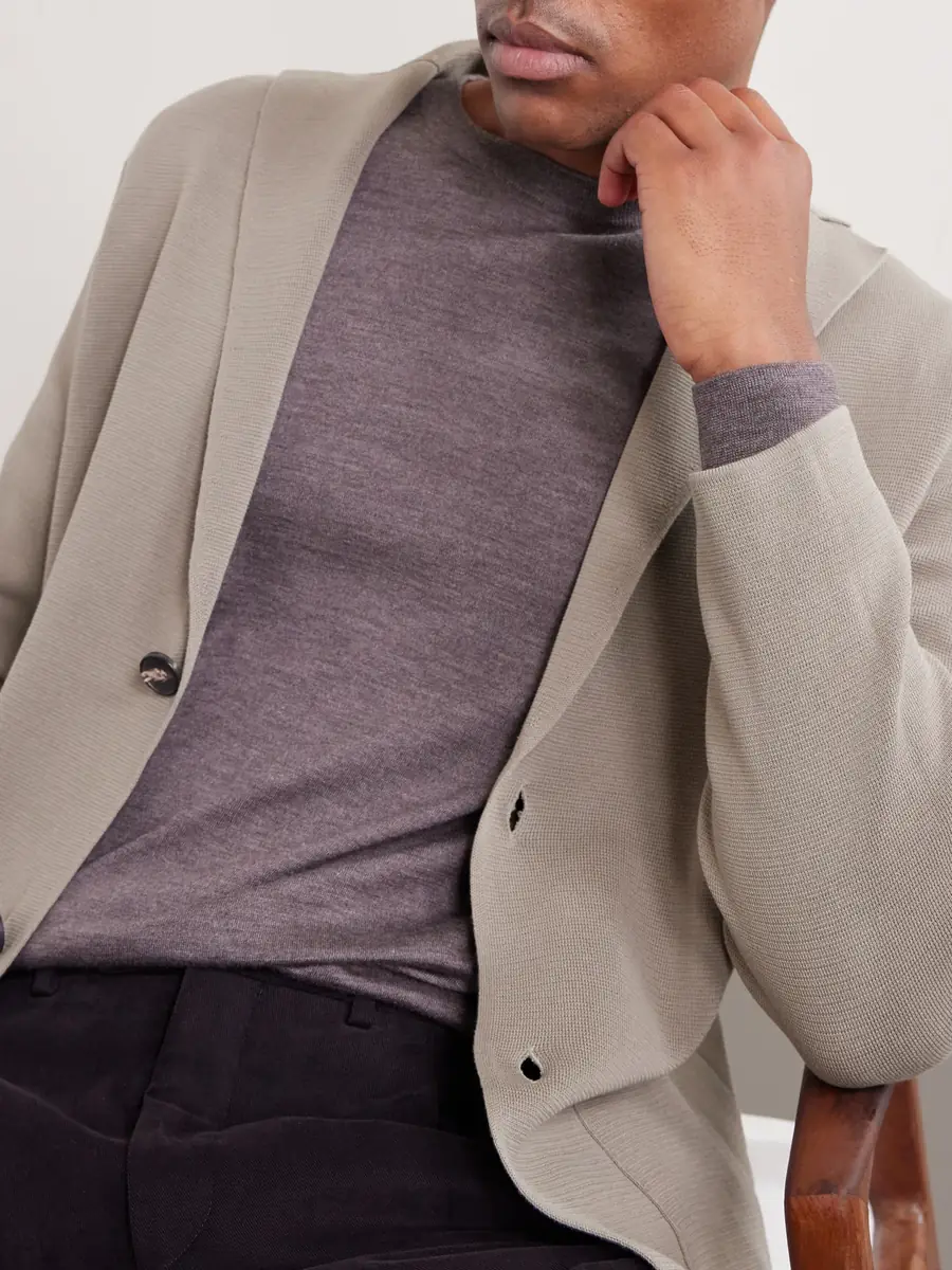 Thom Sweeney Cashmere and Silk-Blend Sweater - Men | Thumbnail 5 Thom Sweeney Cashmere and Silk-Blend Sweater - Men | Thumbnail 5
