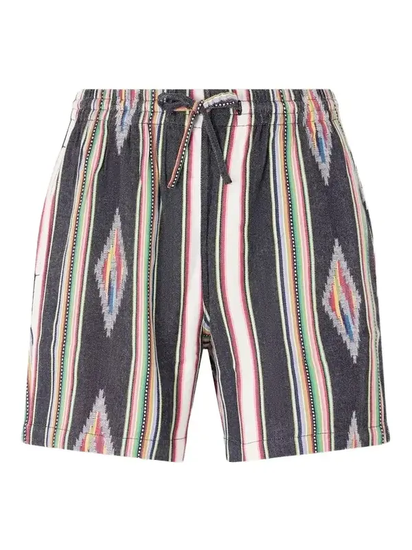 Straight-Leg Cotton Drawstring Shorts - Men Straight-Leg Cotton Drawstring Shorts - Men