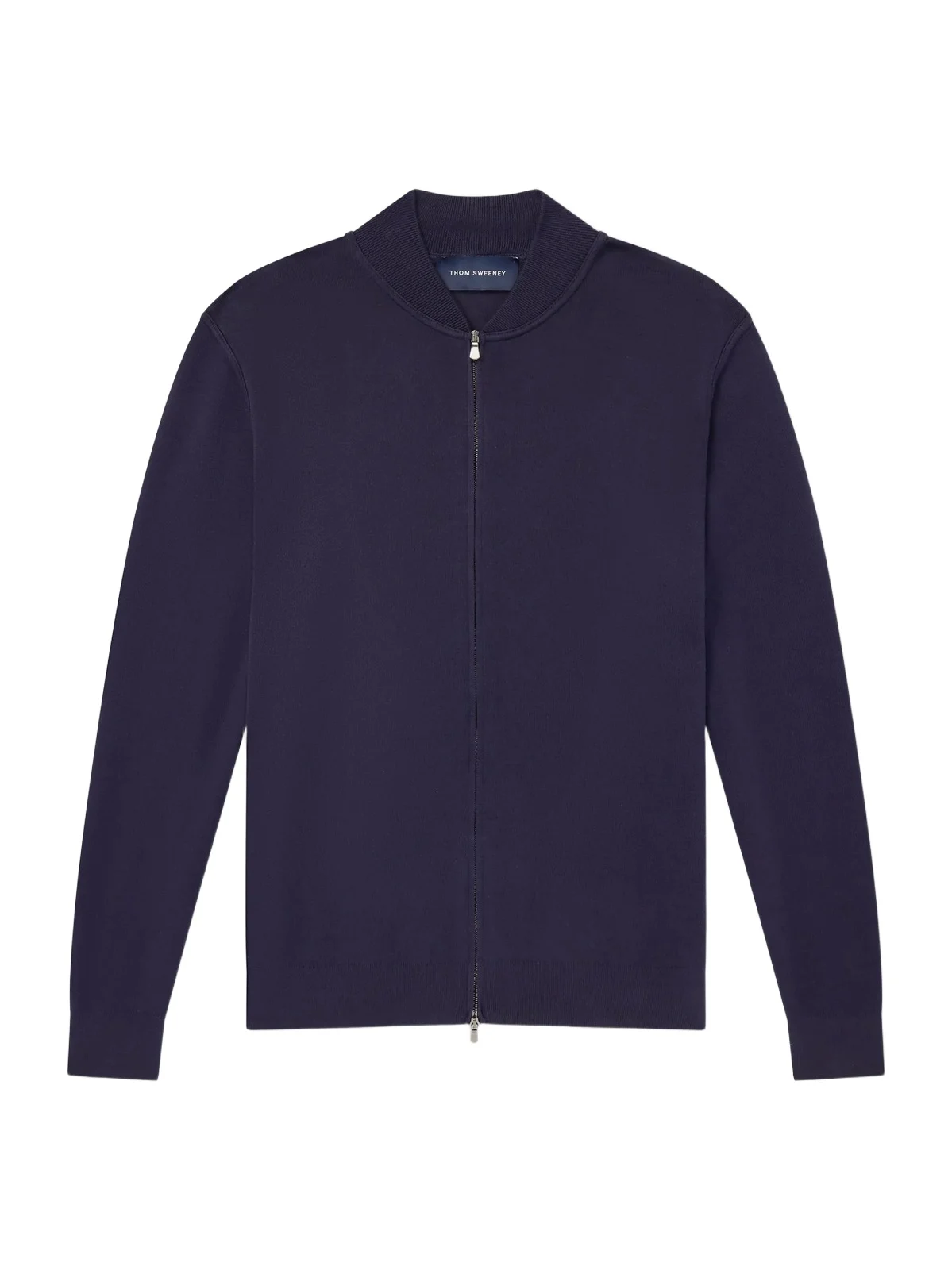 Zip-Up Cotton Sweater - Men
