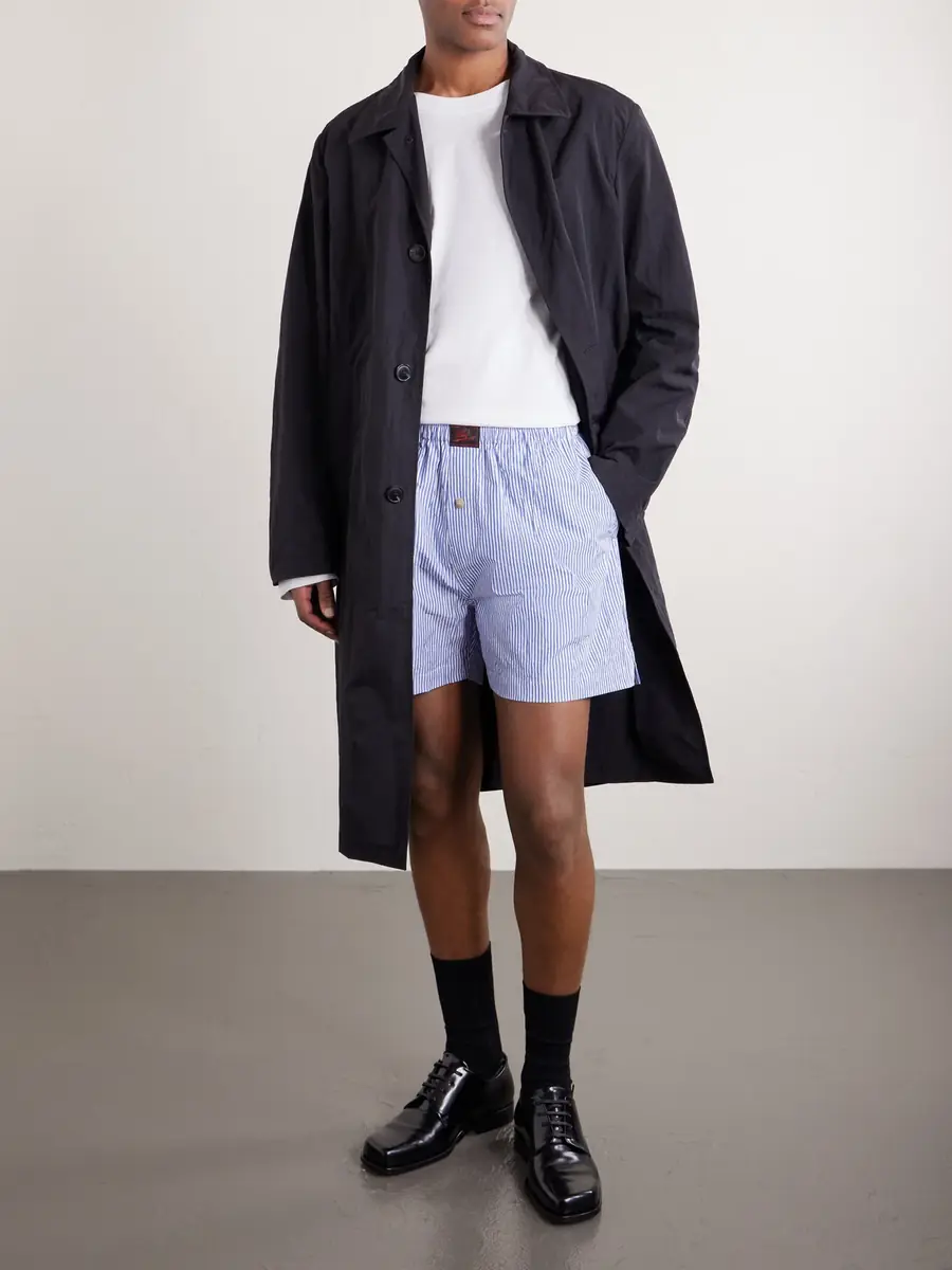 Willy Chavarria Willy Woven Cotton Straight-Leg Boxer Shorts - Men | Thumbnail 2