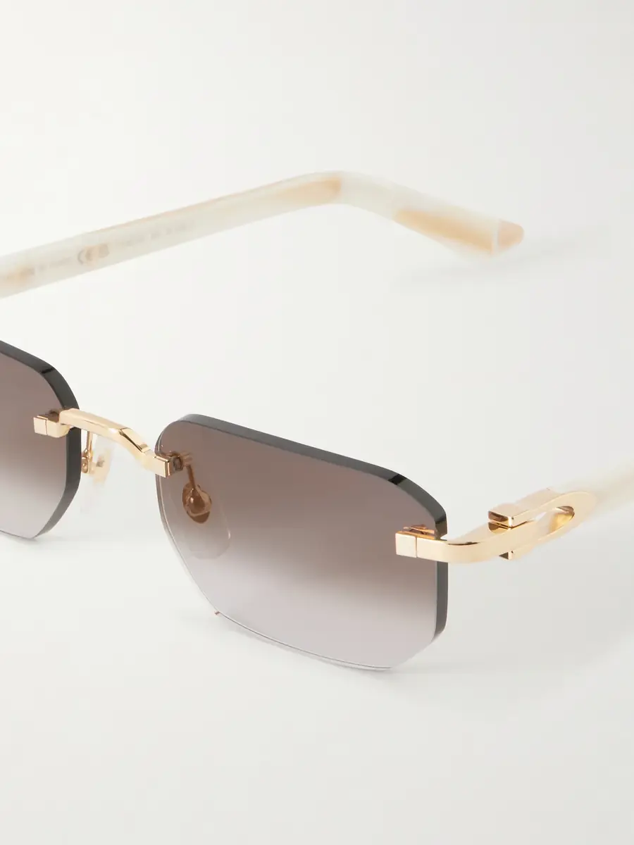 Cartier Eyewear Signature C Square-Frame Gold-Tone and Acetate Sunglasses - Men | Thumbnail 3