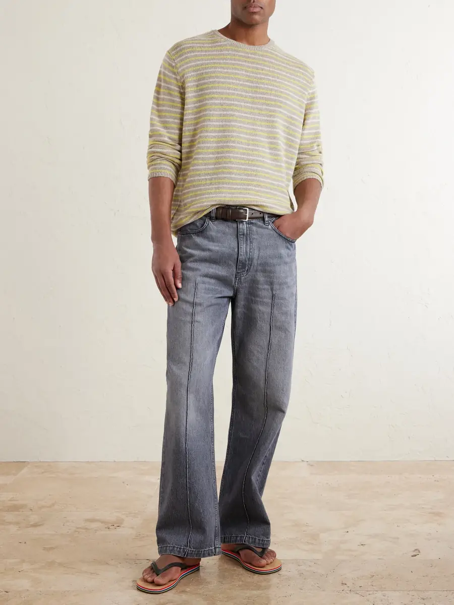 Auralee Summer Striped Cashmere Sweater - Men | Thumbnail 2