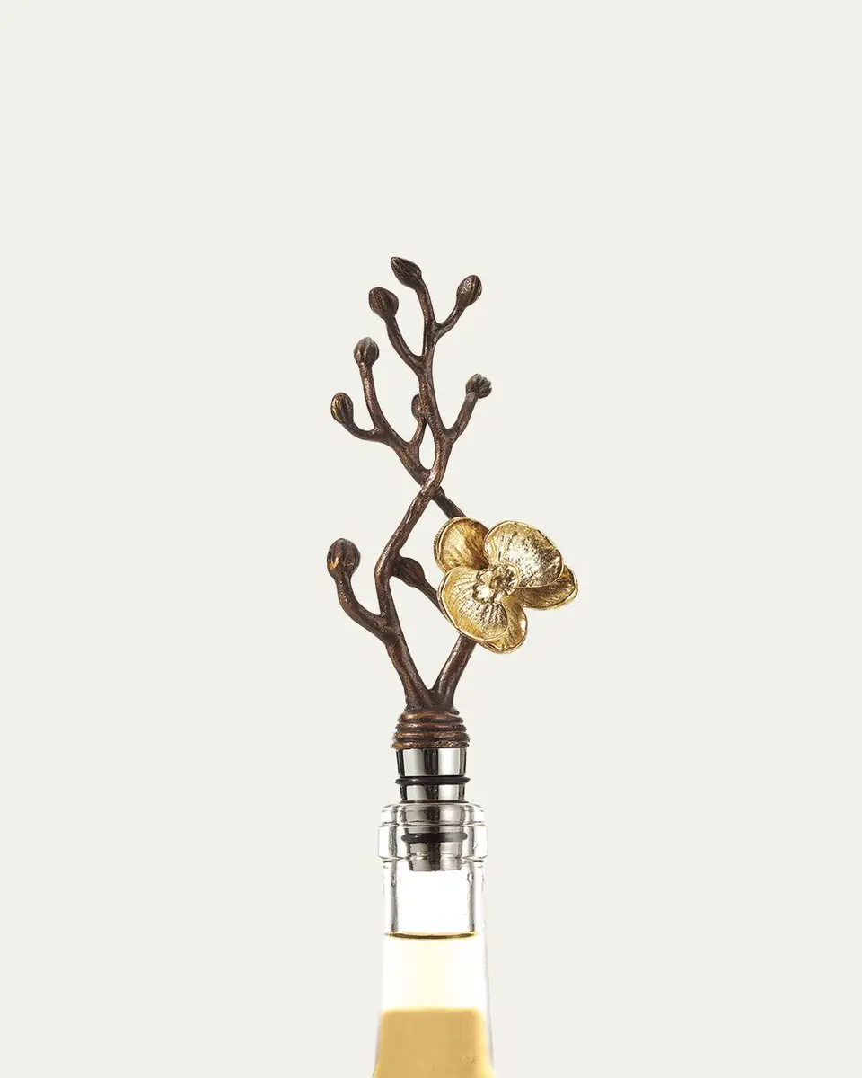 Michael Aram Gold Orchid Wine Stopper | Thumbnail 3