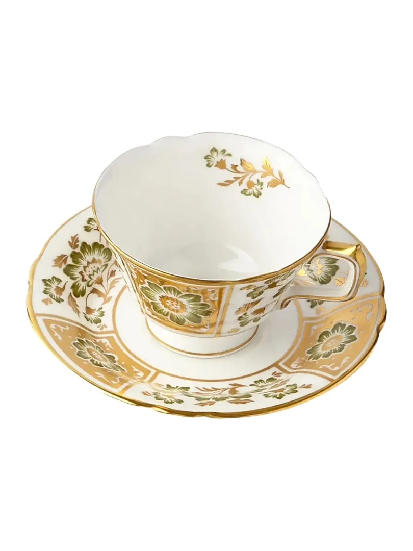 Royal Crown Derby Derby Panel Green Saucer