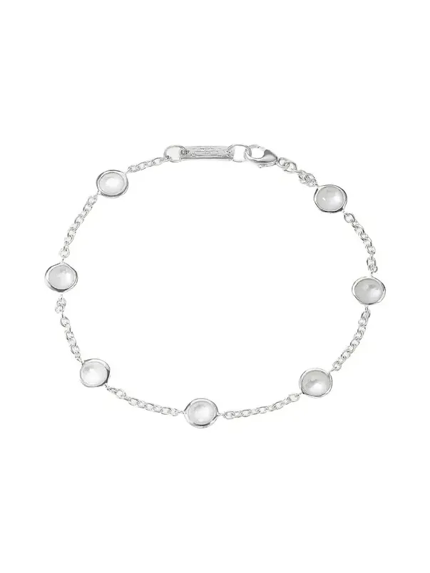 Stone Station Bracelet in Sterling Silver