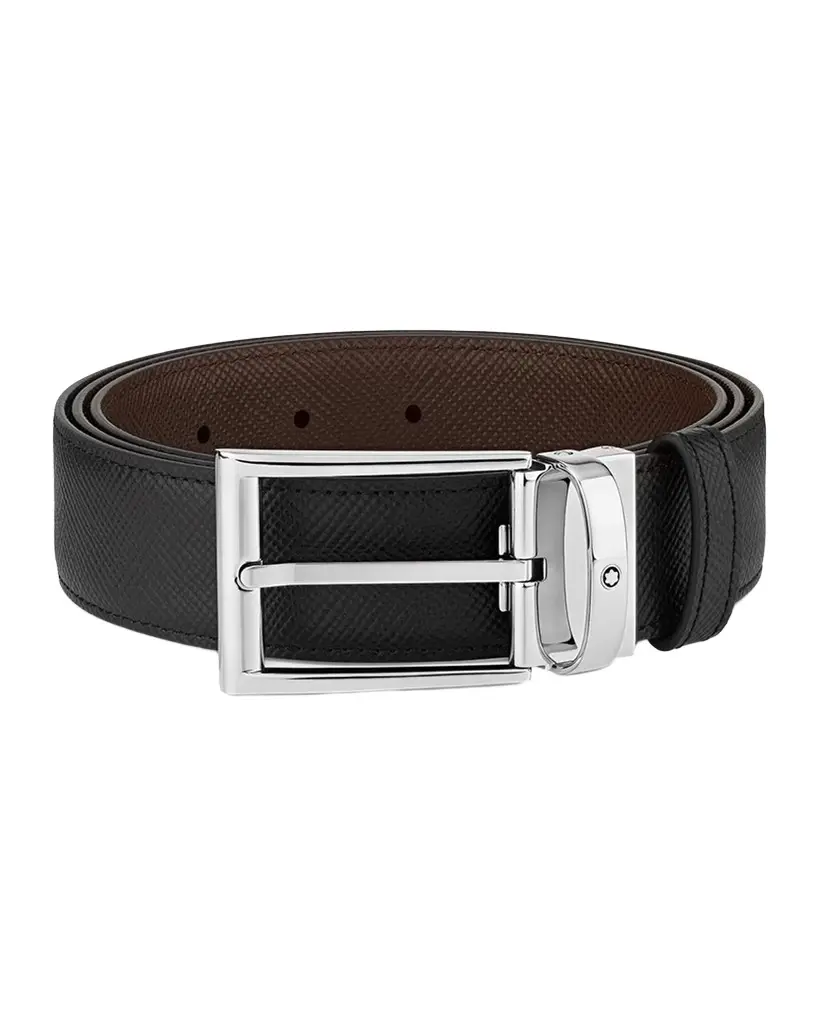 Montblanc Trapeze Reversible Saffiano Leather Belt | Image 1 Montblanc Trapeze Reversible Saffiano Leather Belt | Image 1