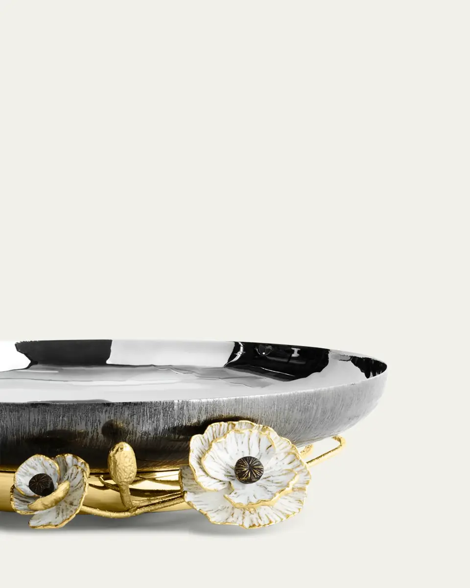 Michael Aram Anemone Medium Footed Platter | Thumbnail 4 Michael Aram Anemone Medium Footed Platter | Thumbnail 4