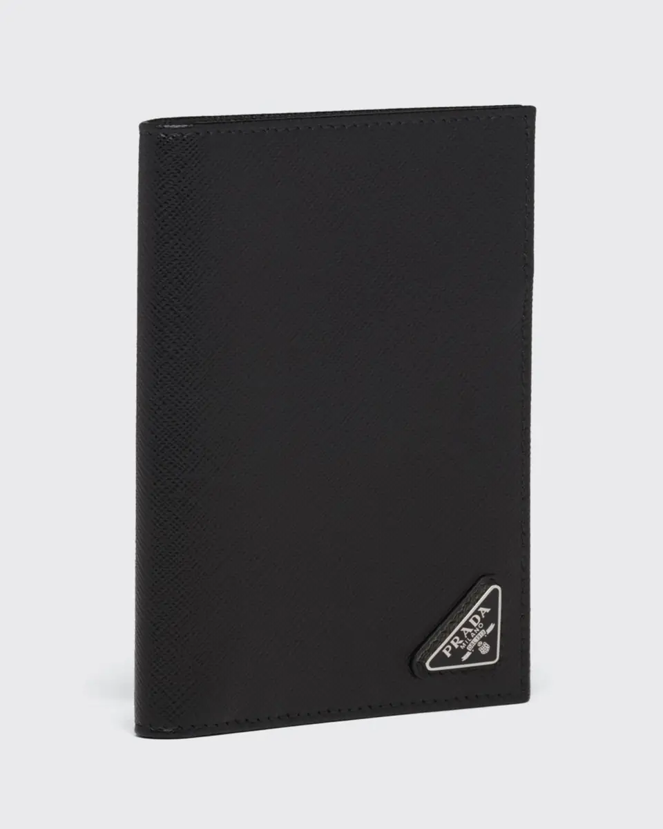 Prada Men's Saffiano Leather Passport Cover | Thumbnail 2
