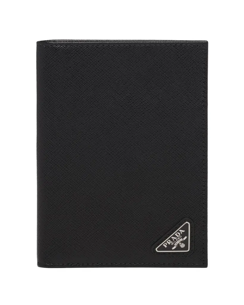 Prada Men's Saffiano Leather Passport Cover