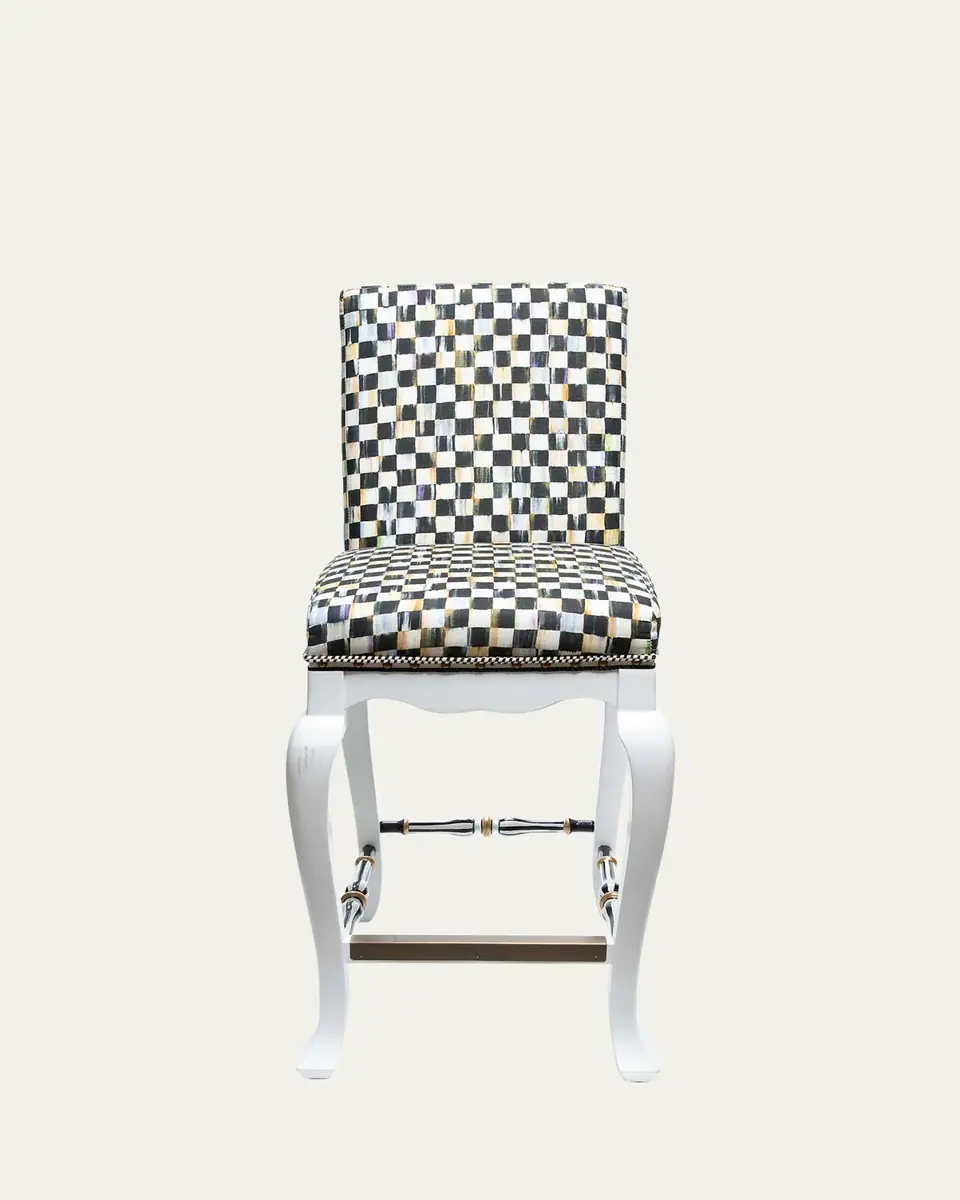 MacKenzie-Childs Courtly Check Counter Stool | Thumbnail 2 MacKenzie-Childs Courtly Check Counter Stool | Thumbnail 2