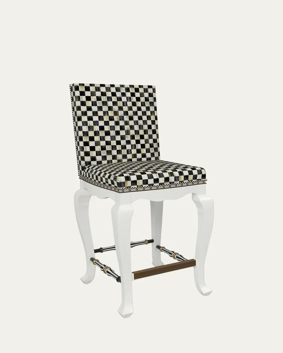 MacKenzie-Childs Courtly Check Counter Stool | Thumbnail 3 MacKenzie-Childs Courtly Check Counter Stool | Thumbnail 3