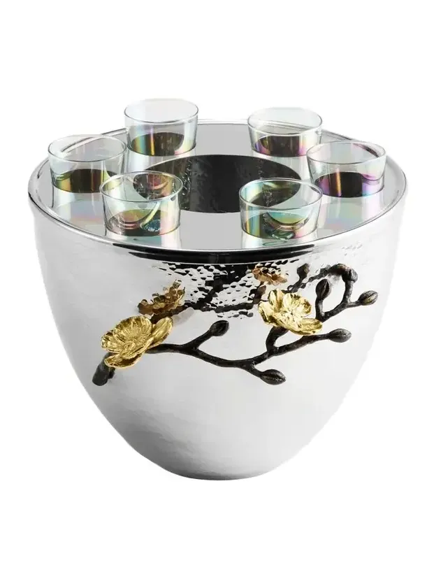 Michael Aram Gold Orchid Vodka Service