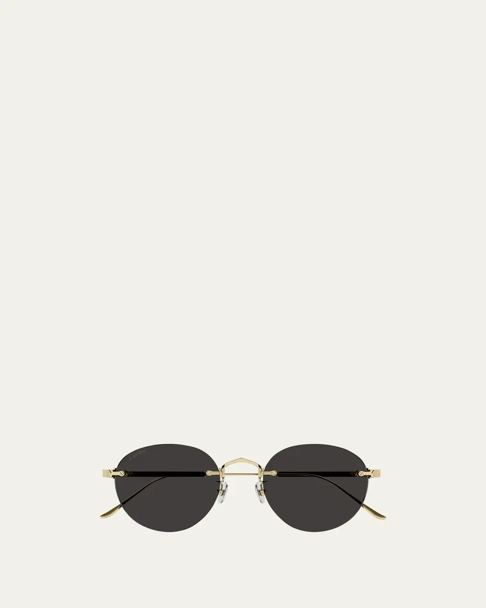 Cartier Men's Round Rimless Metal Sunglasses | Thumbnail 3 Cartier Men's Round Rimless Metal Sunglasses | Thumbnail 3