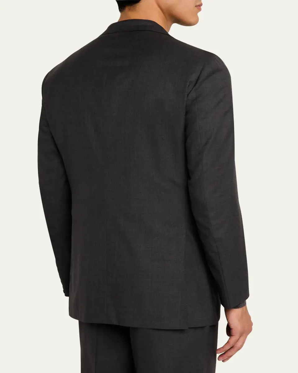 Kiton Men's Solid Wool-Silk Suit | Thumbnail 5 Kiton Men's Solid Wool-Silk Suit | Thumbnail 5