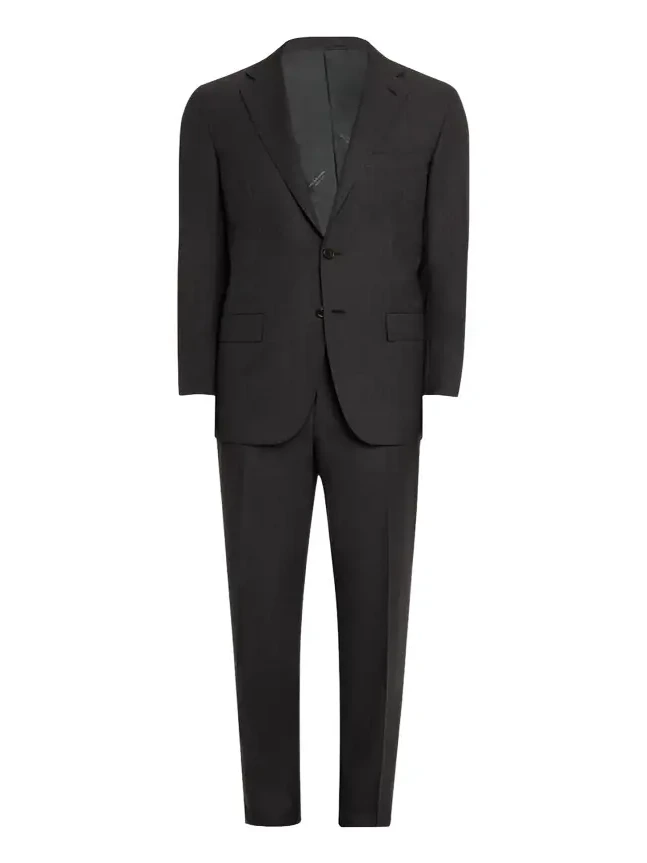 Men's Solid Wool-Silk Suit Men's Solid Wool-Silk Suit