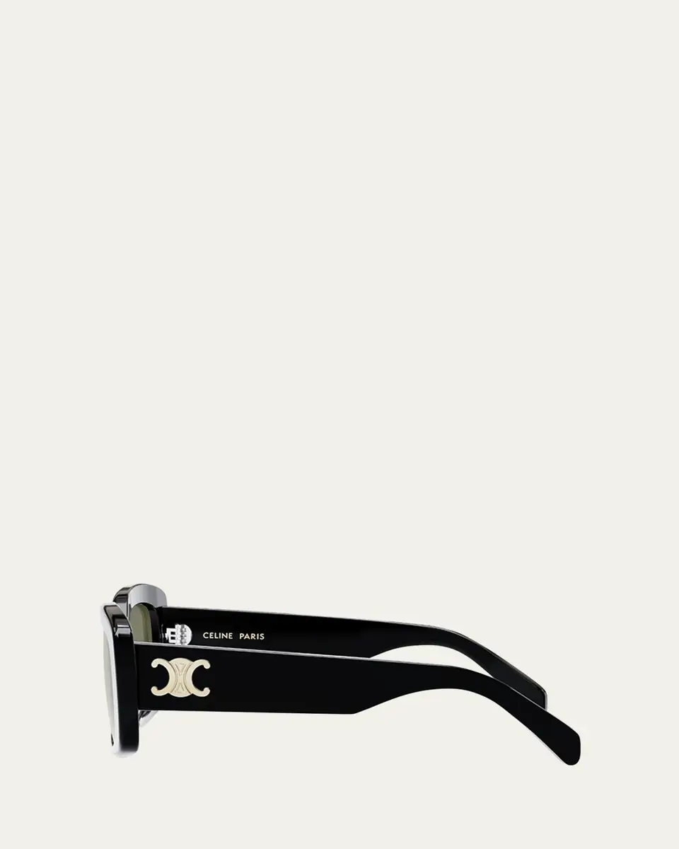 Celine Triomphe Rectangle Acetate Sunglasses | Thumbnail 3 Celine Triomphe Rectangle Acetate Sunglasses | Thumbnail 3