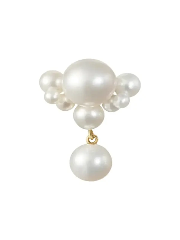 Grand Chambre de Perle Freshwater Pearl Earring in 14K Yellow Gold, Single