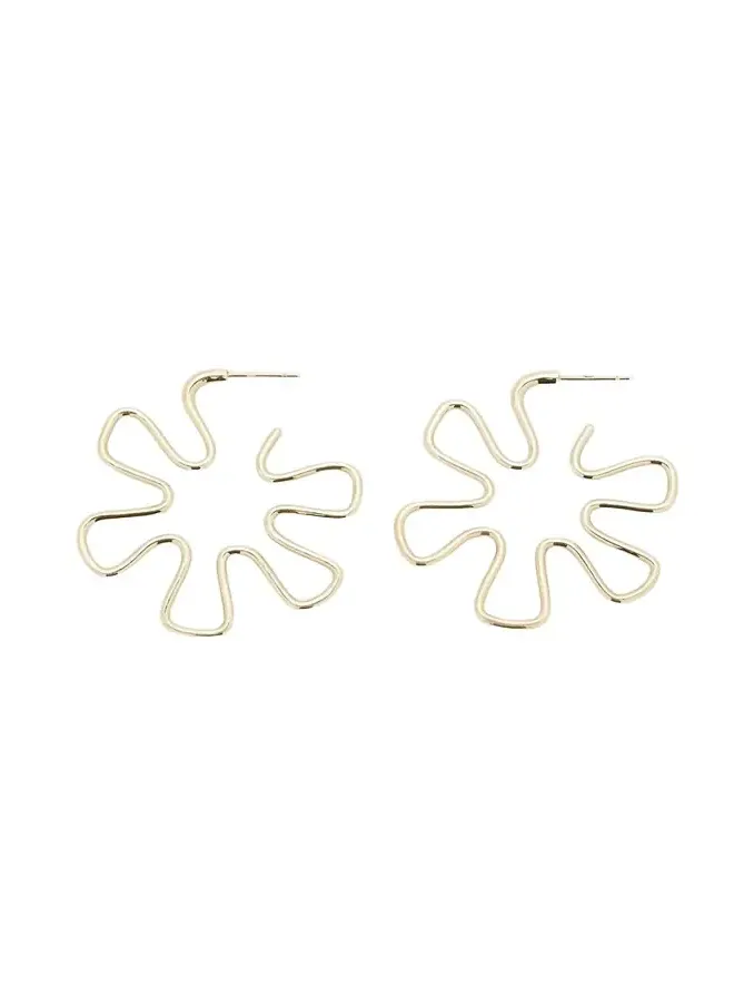 B Gold Earrings in 9K Yellow Gold B Gold Earrings in 9K Yellow Gold