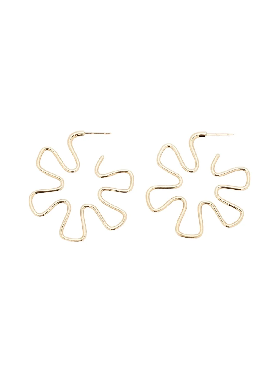 B Gold Earrings in 9K Yellow Gold B Gold Earrings in 9K Yellow Gold
