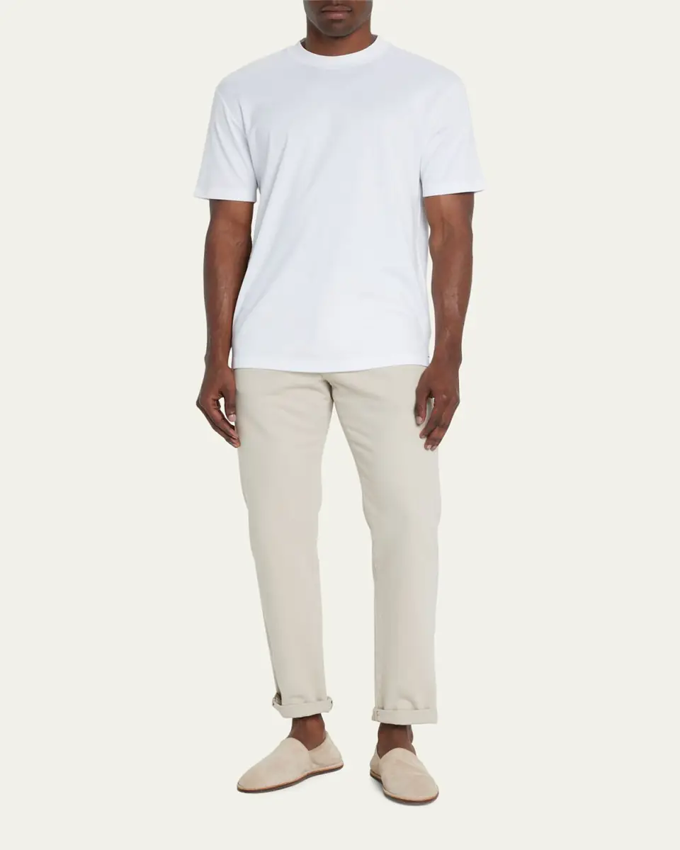 Loro Piana Men's Jersey Cotton Crewneck T-Shirt | Thumbnail 2