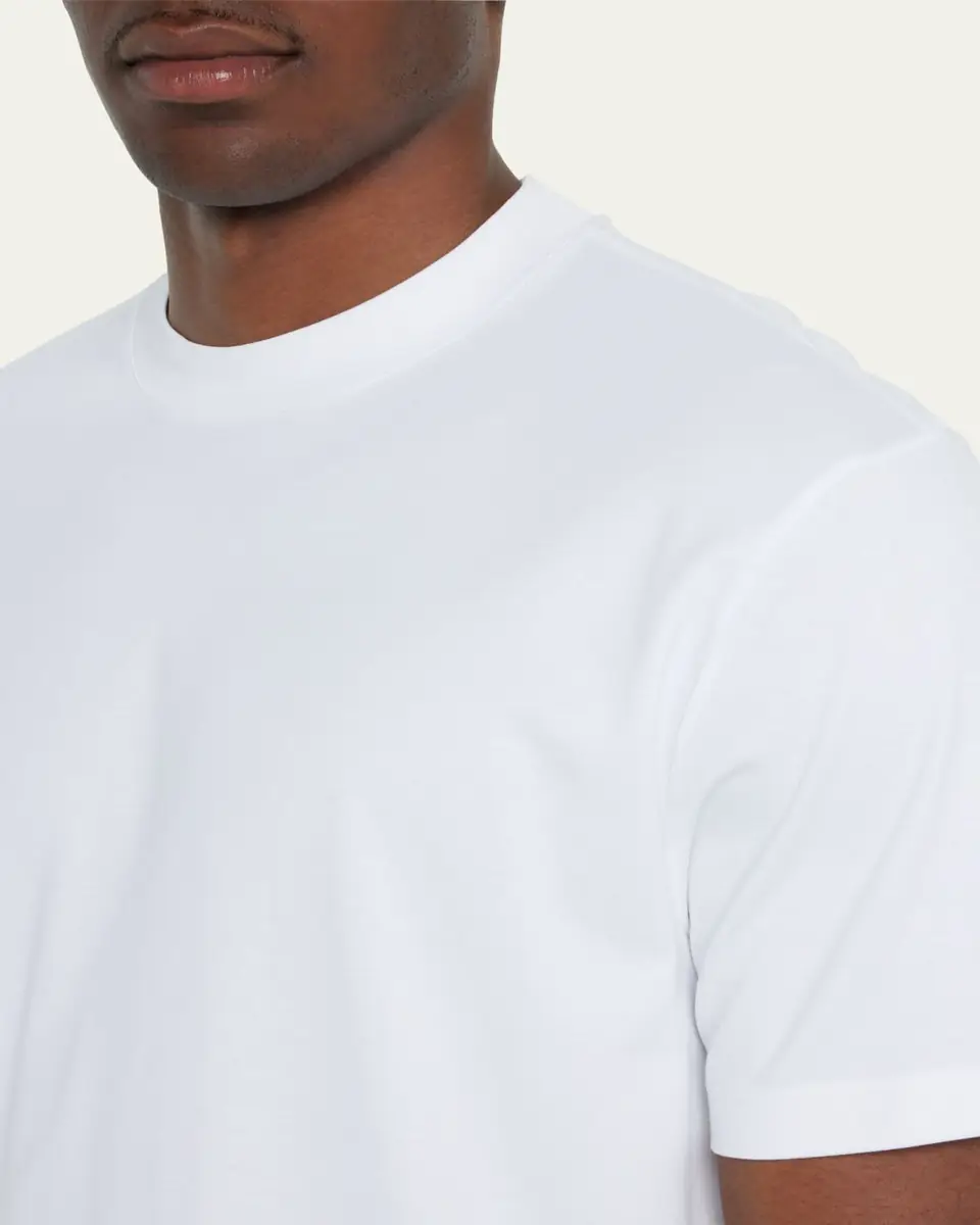 Loro Piana Men's Jersey Cotton Crewneck T-Shirt | Thumbnail 5