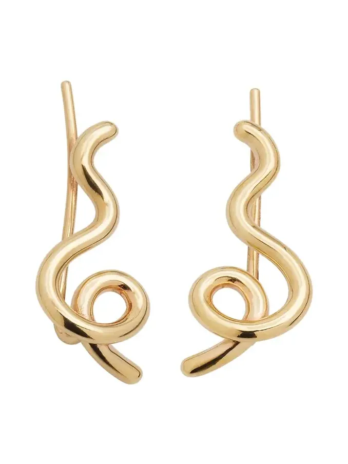 9K Yellow Gold Wow Mini Climber Earrings 9K Yellow Gold Wow Mini Climber Earrings