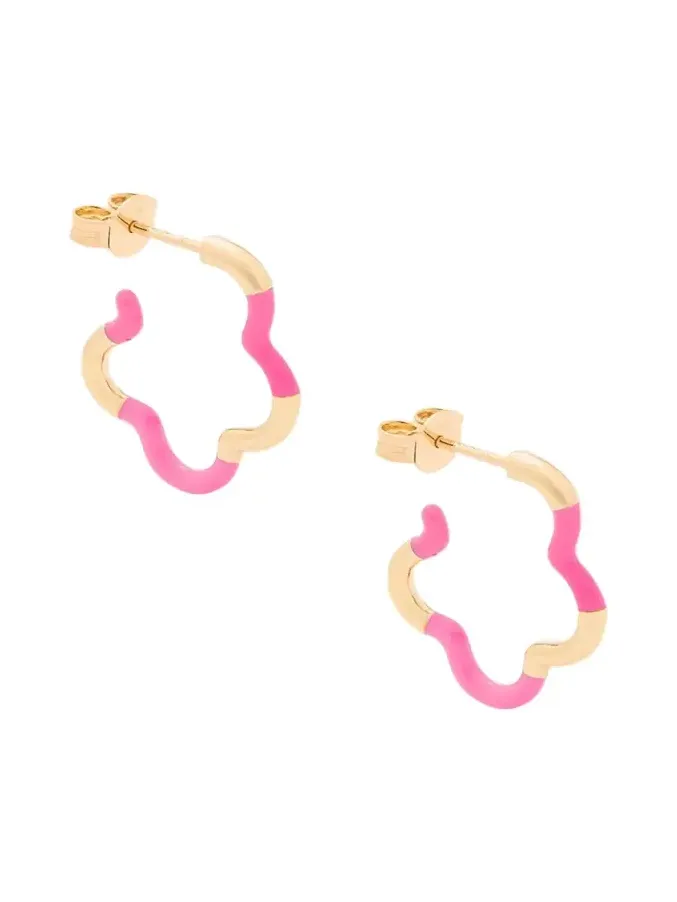 Bubble Gum Pink Enamel Mini Earrings