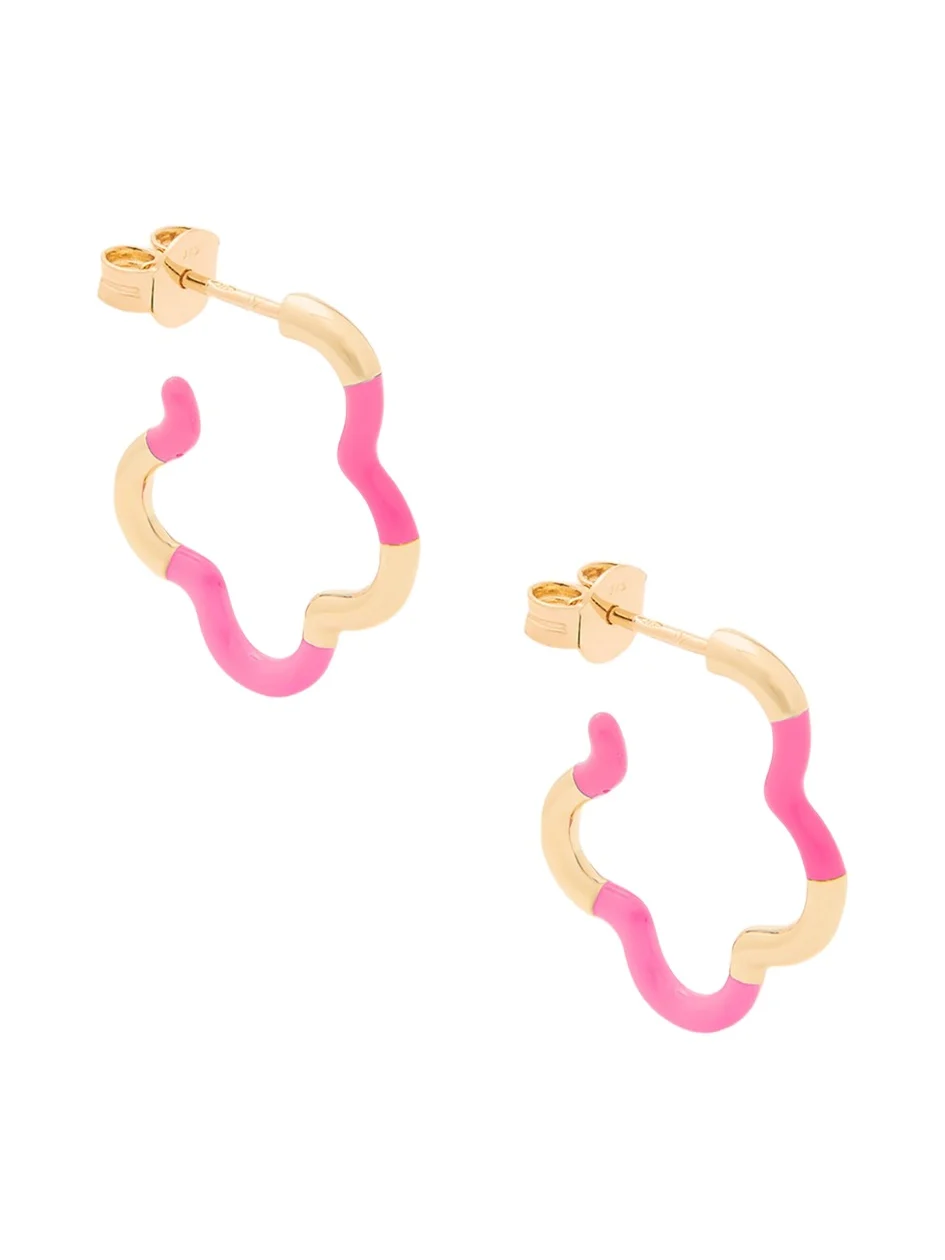 Bubble Gum Pink Enamel Mini Earrings Bubble Gum Pink Enamel Mini Earrings