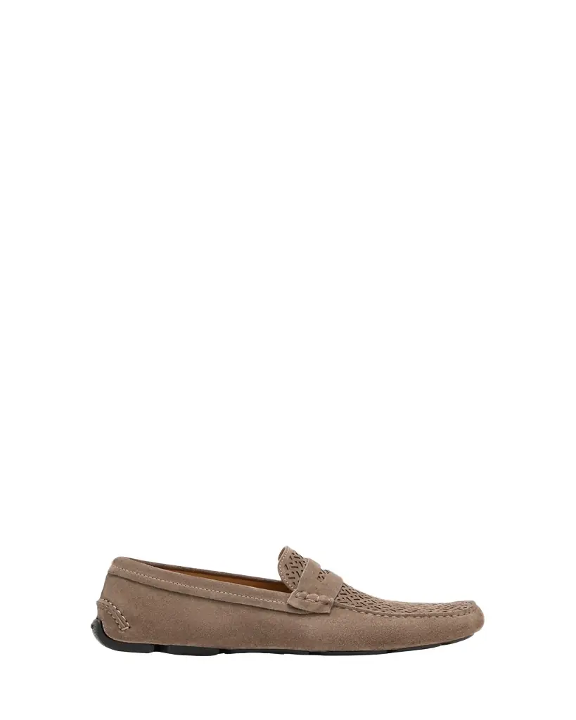 Giorgio Armani Men's Suede Perforated Driving Shoes | Image 1 Giorgio Armani Men's Suede Perforated Driving Shoes | Image 1
