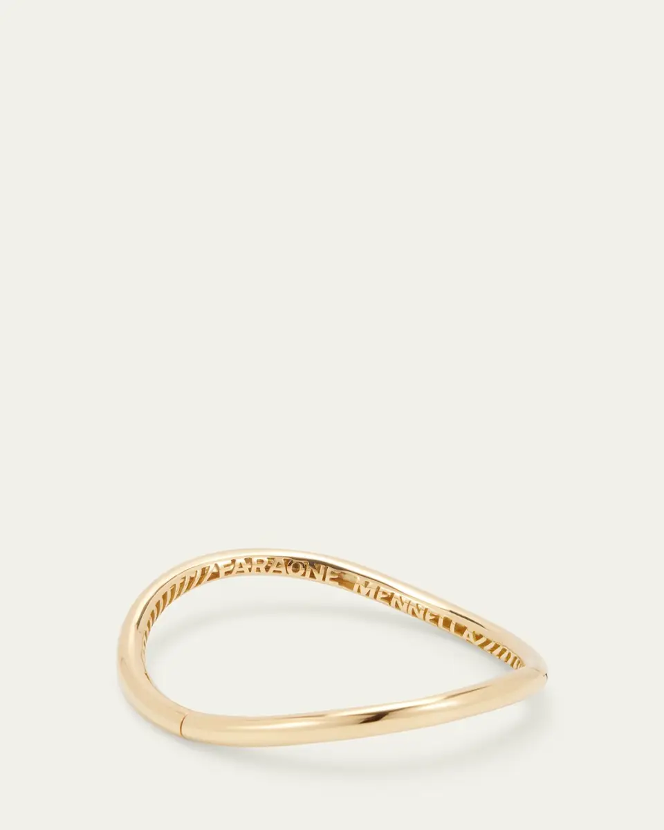FARAONE MENNELLA by R.F.M.A.S. 18K Yellow Gold Plain Wave Bracelet | Thumbnail 3
