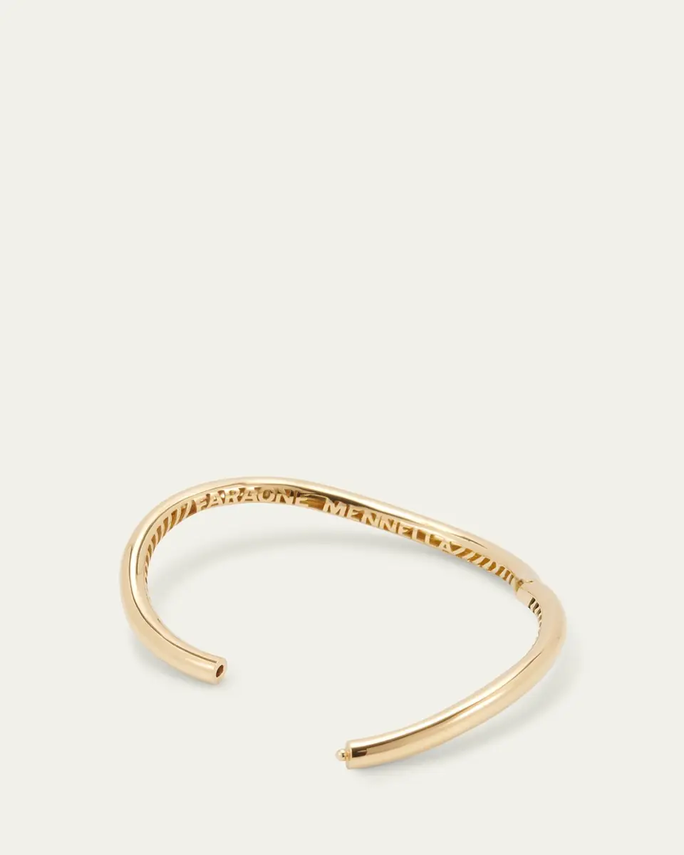 FARAONE MENNELLA by R.F.M.A.S. 18K Yellow Gold Plain Wave Bracelet | Thumbnail 4