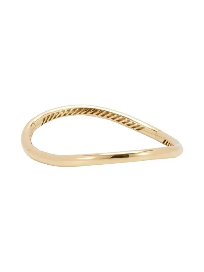 FARAONE MENNELLA by R.F.M.A.S. 18K Yellow Gold Plain Wave Bracelet