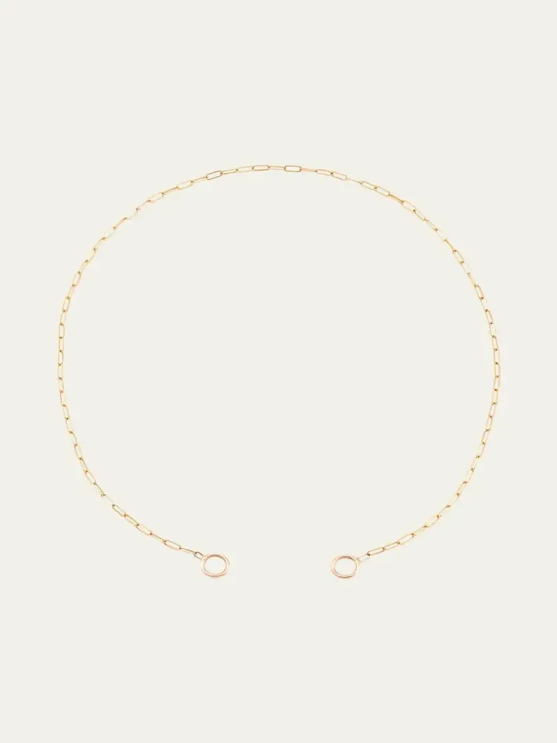 14K Rose Gold Square Link Chain, 14"L 14K Rose Gold Square Link Chain, 14"L