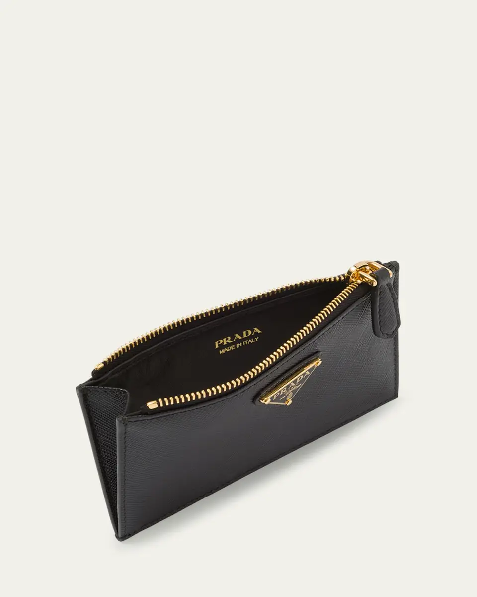 Prada Saffiano Triangolo Saffiano Wallet | Thumbnail 3