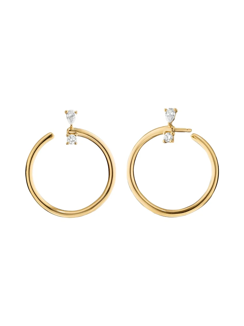 18k Gold Large Galaxy Hoops
