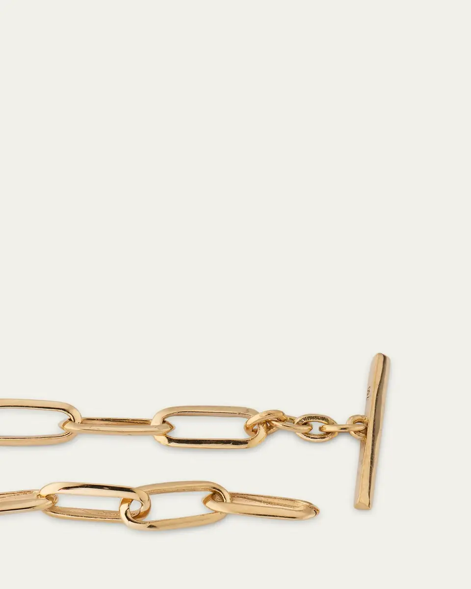 Lizzie Mandler Fine Jewelry 18K Knife Edge Link Bracelet with Pavé Diamond Center Link | Thumbnail 4 Lizzie Mandler Fine Jewelry 18K Knife Edge Link Bracelet with Pavé Diamond Center Link | Thumbnail 4