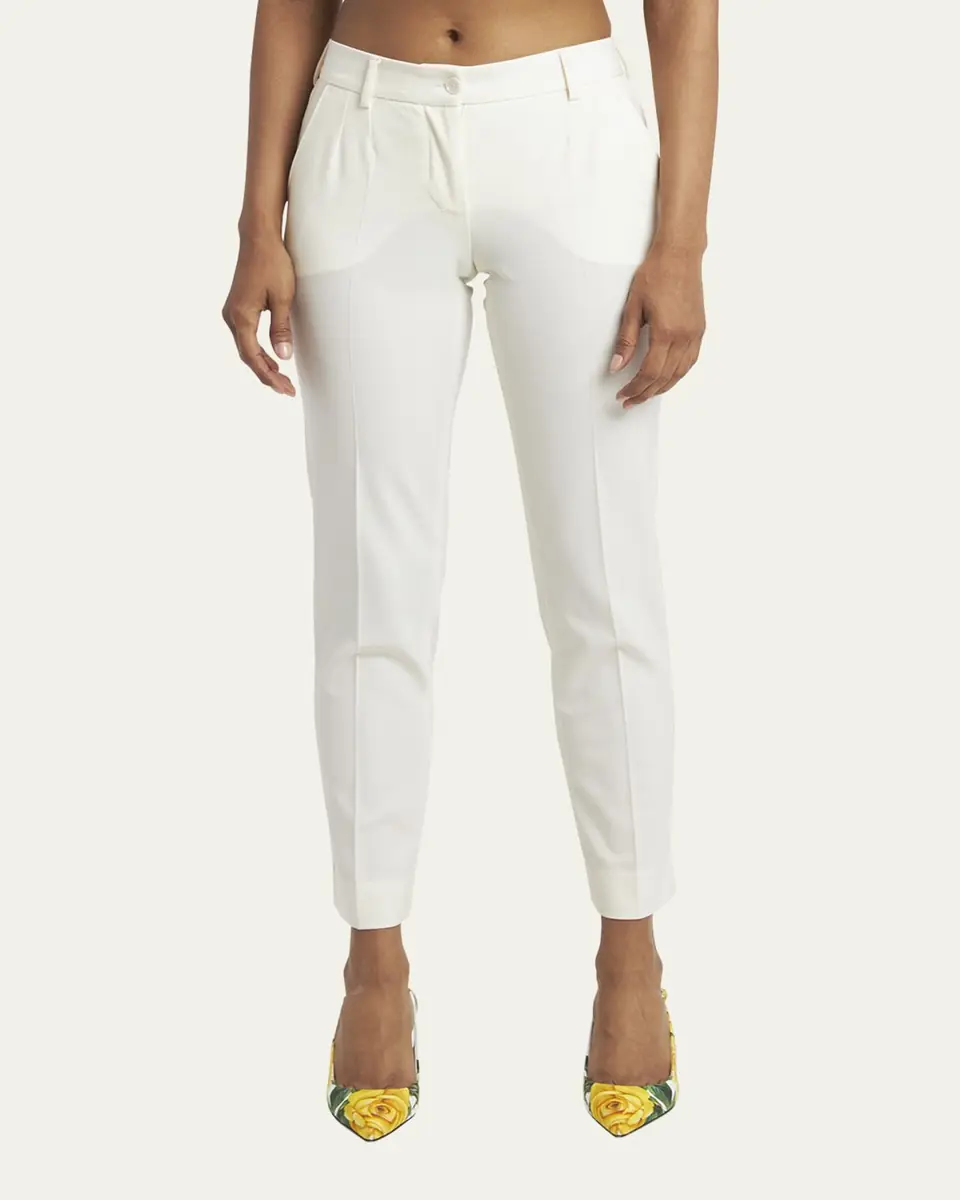 Dolce & Gabbana Straight Wool Stretch Pants | Thumbnail 4 Dolce & Gabbana Straight Wool Stretch Pants | Thumbnail 4