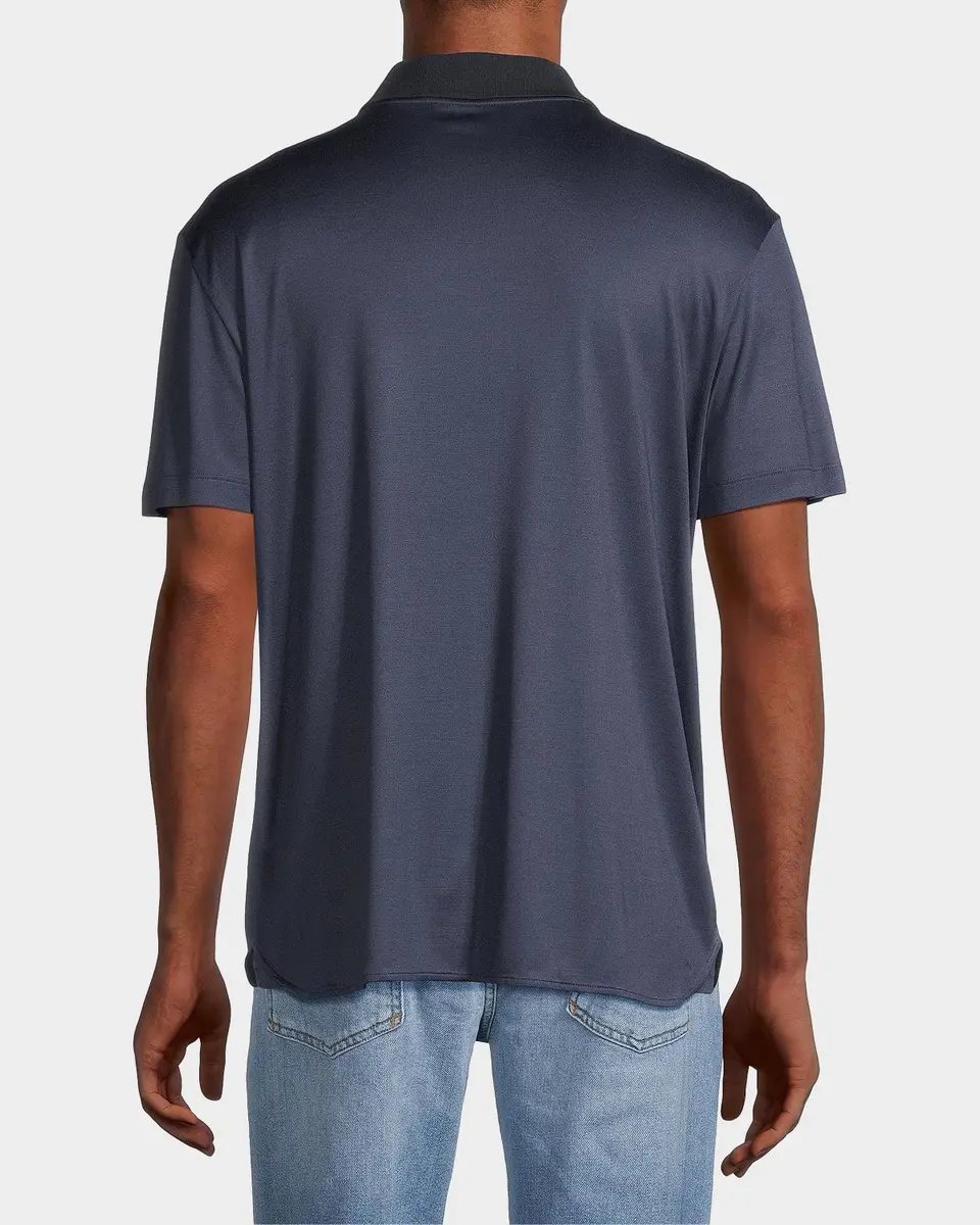 Giorgio Armani Men's Luxe Jersey Polo Shirt | Thumbnail 3 Giorgio Armani Men's Luxe Jersey Polo Shirt | Thumbnail 3