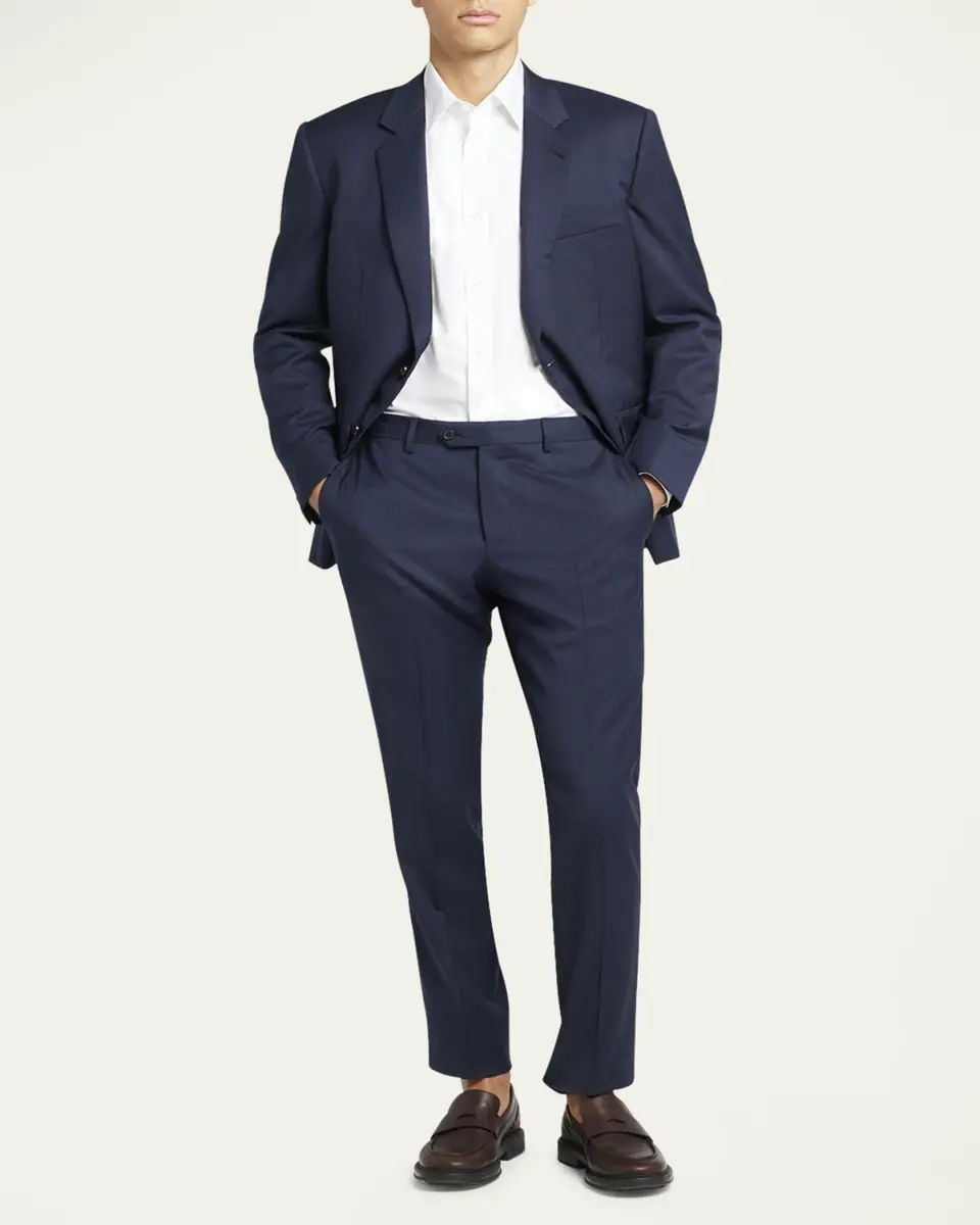 Loro Piana Men's Modern-Fit Wool Herringbone Suit | Thumbnail 2 Loro Piana Men's Modern-Fit Wool Herringbone Suit | Thumbnail 2