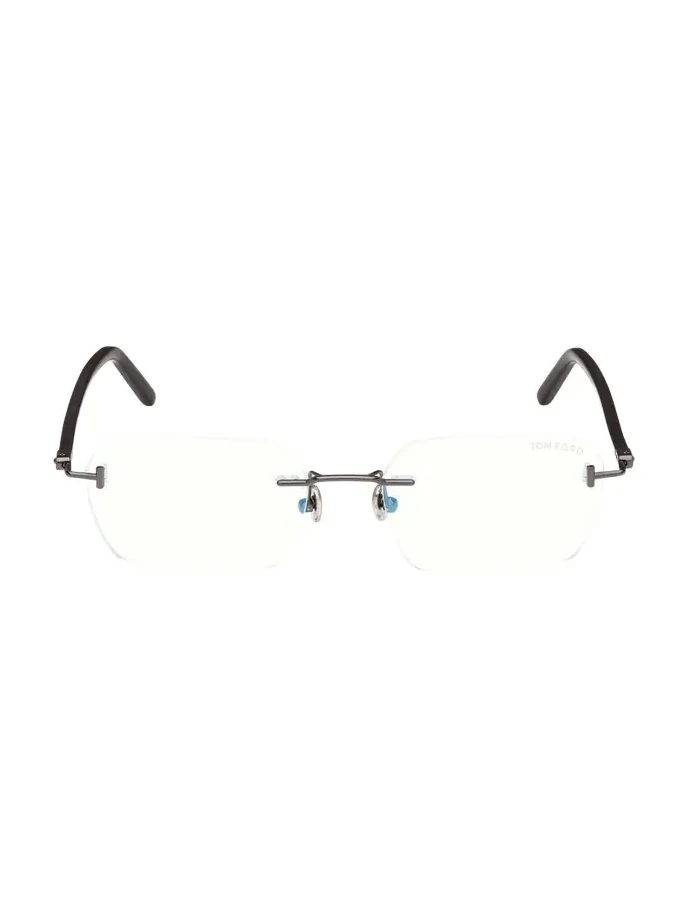 Tom Ford Men's Rimless Rectangle Blue Light-Blocking Glasses