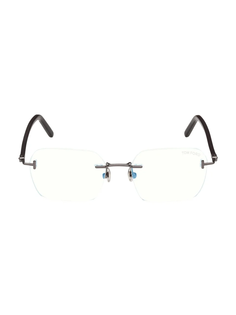 Men's Rimless Rectangle Blue Light-Blocking Glasses