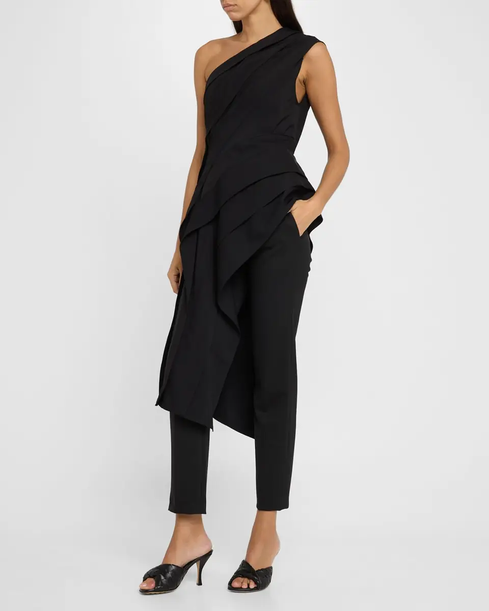 Bottega Veneta One-Shoulder Draped Fluid Viscose Top | Thumbnail 7 Bottega Veneta One-Shoulder Draped Fluid Viscose Top | Thumbnail 7