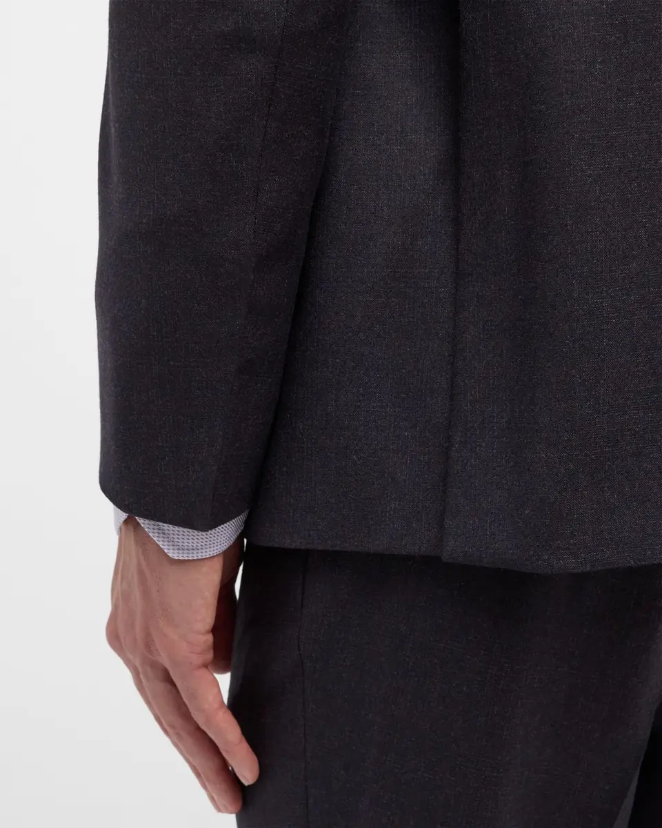 Giorgio Armani Men's Micro-Textured Wool Classic Fit Suit | Thumbnail 8