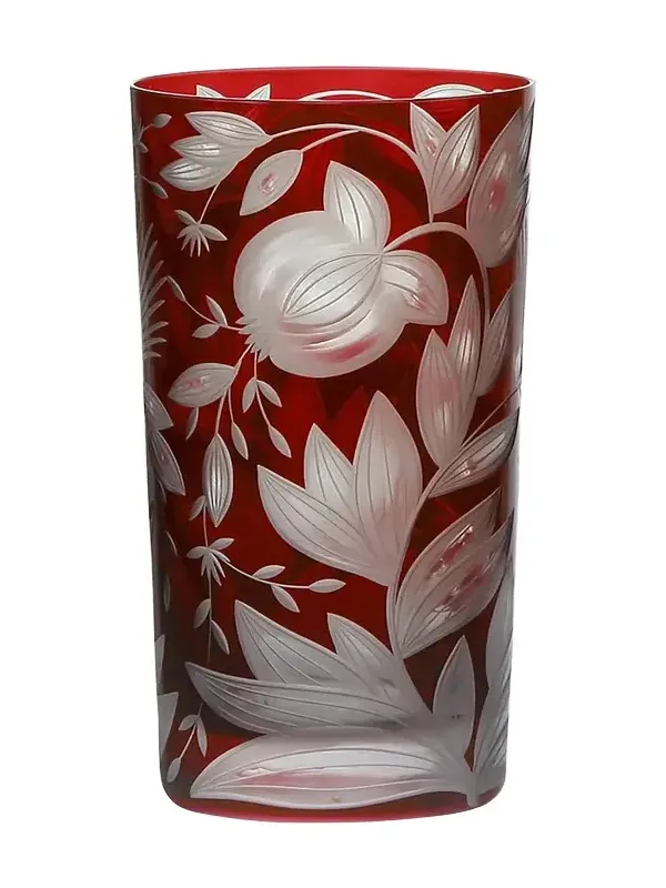 Artel Verdure Red Crystal Highball Glass, 17.5 oz.
